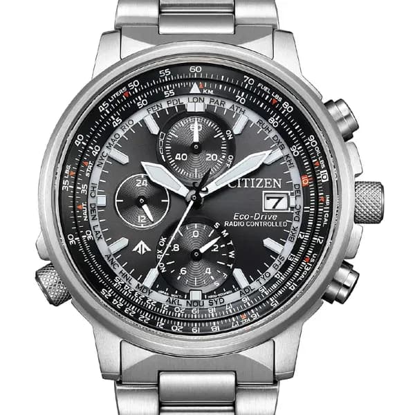 Citizen AT8300-58E Funkuhr PROMASTER SKY CRONO 41mm Edelstahl