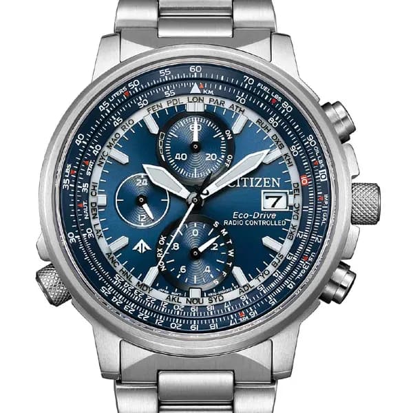 Citizen AT8300-58L Funkuhr PROMASTER SKY CRONO 41mm Edelstahl