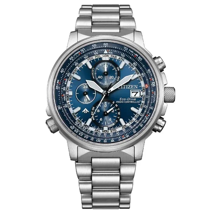 Citizen AT8300-58L Funkuhr PROMASTER SKY CRONO 41mm Edelstahl