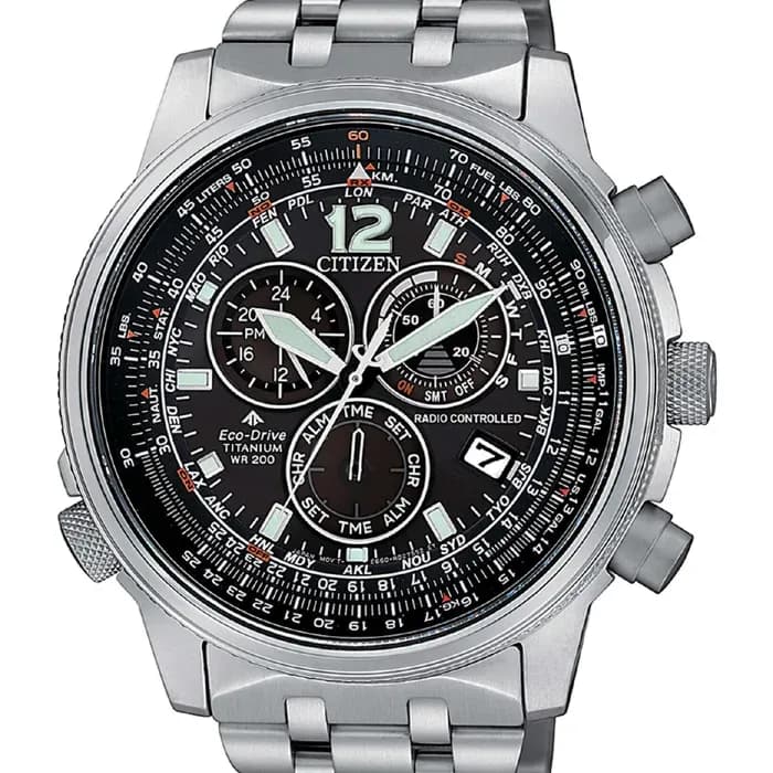 Citizen CB5850-80E Funkuhr PROMASTER CRONO PILOT Titanium