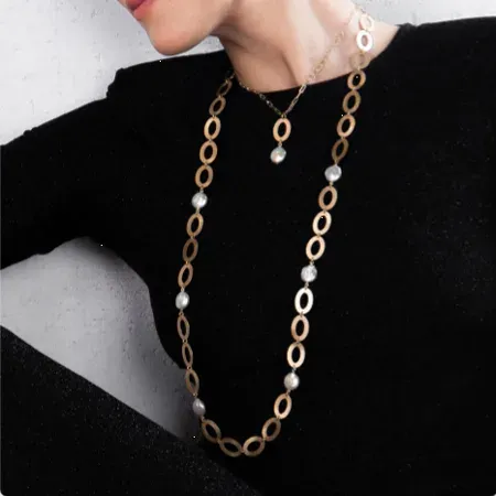 PERLE VINTAGE H4184971 lange Kette 90cm