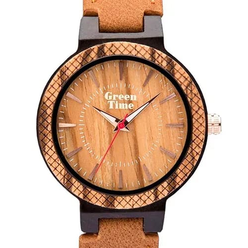 GreenTime ZW112B VEGAN FREETIME SPLIT Damenuhr aus Holz